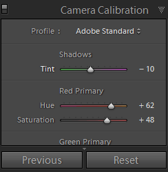 Adobe Lightroom - Színkalibráció 6.