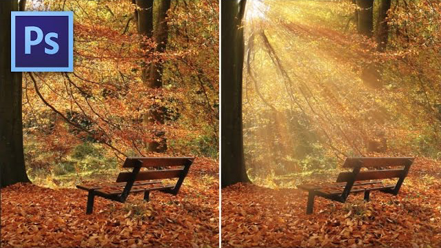Hogyan fess napfény nyalábokat egy képre Photoshopban?
